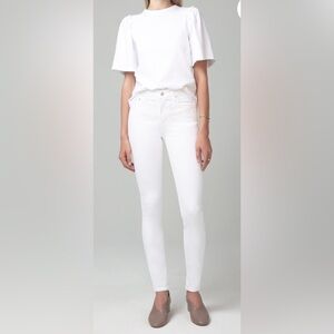 Citizens Of Humanity Rocket High Rise Skinny White Jeans 27 Regular